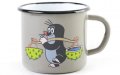 Miler Zdeněk: Krtek - hrnek smaltovaný 7cm, šedý/ kaštan