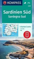 neuveden: Sardinie jih 1:50 000 / sada 4 turistických map KOMPASS 2499